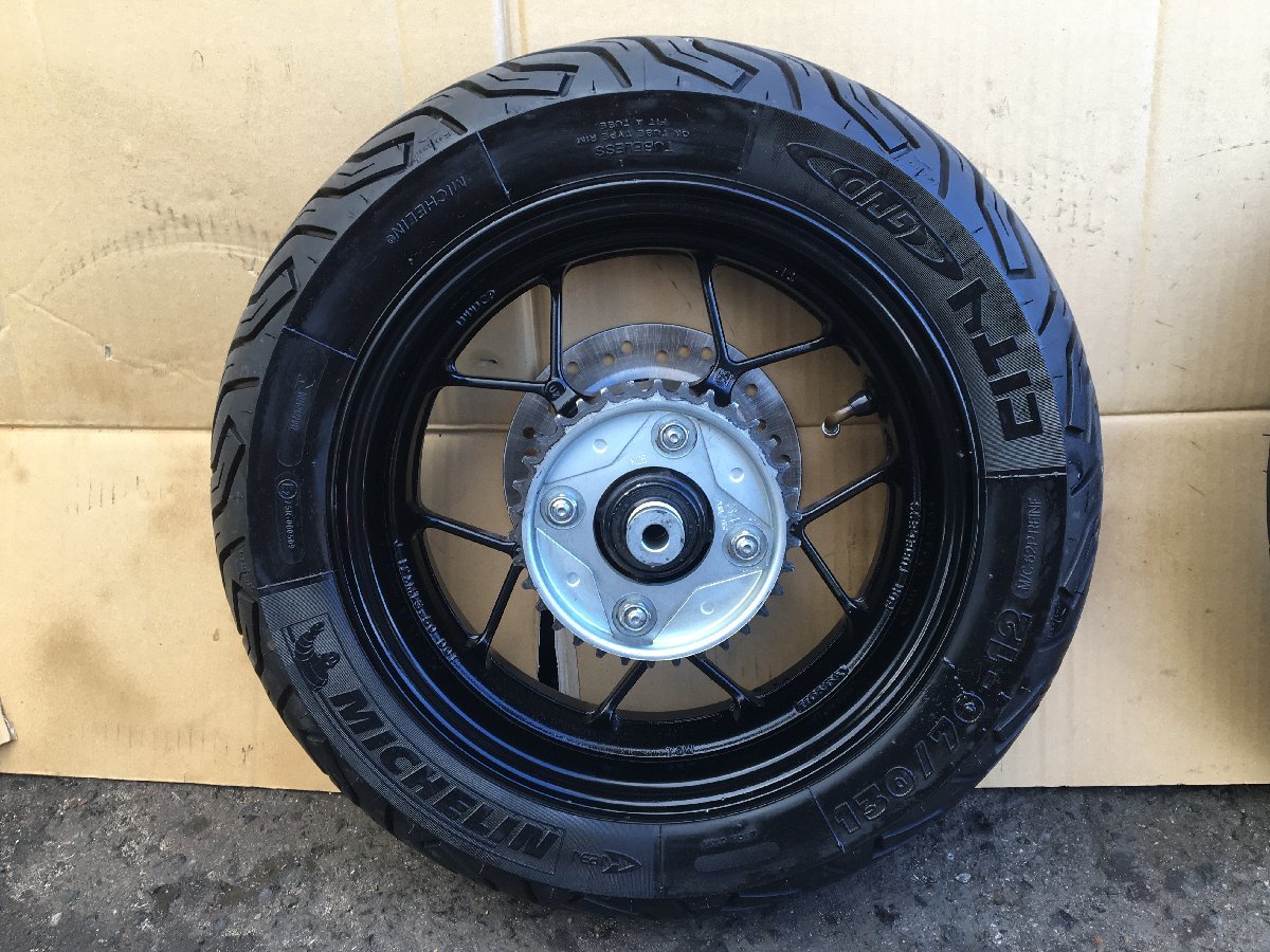 HONDA GROM グロム JC61 前期 前後ホイールセット イヤ山OK ディスク付