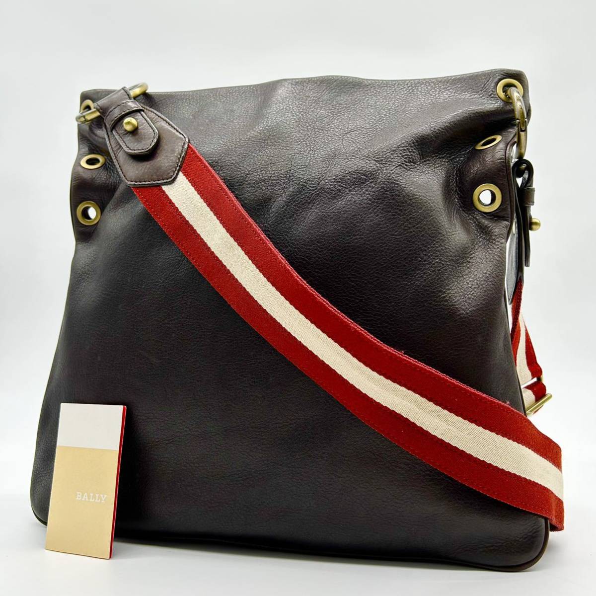 BALLY トレインスポッティング ビジネスバッグ ハンドバッグ ブラウン 
