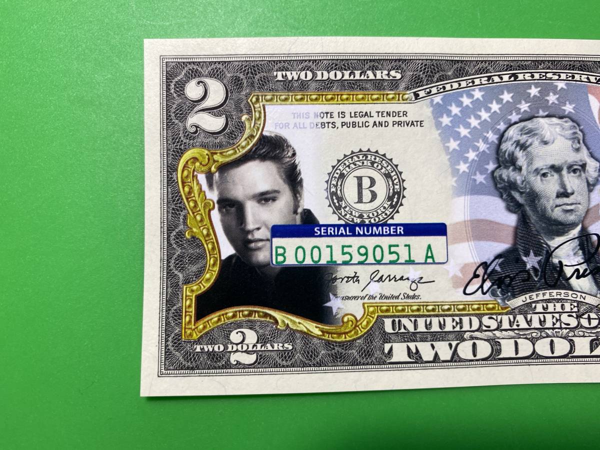 エルビスプレスリー 2ドル札 アメリカ $2 Elvis Presley ロック The