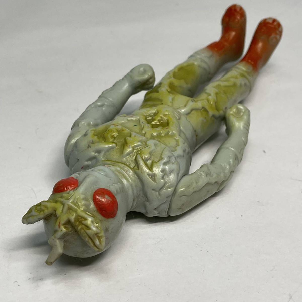 約16cm 無版権 透明怪獣シリーズ イナズマン ソフビ ミニサイズ 当時物 