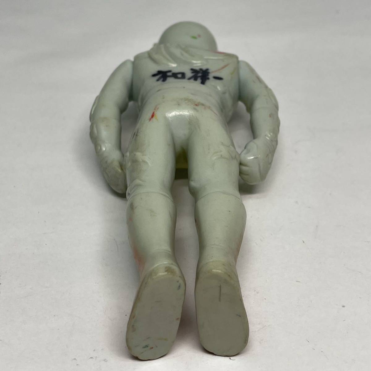 約16cm 無版権 透明怪獣シリーズ イナズマン ソフビ ミニサイズ 当時物 
