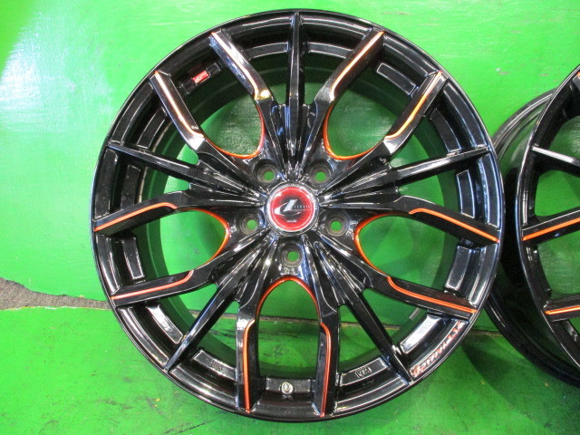 ウェッズ/レオニス/LV☆18インチ/7J+47☆5H/114.3☆中古/4本/ブラック 