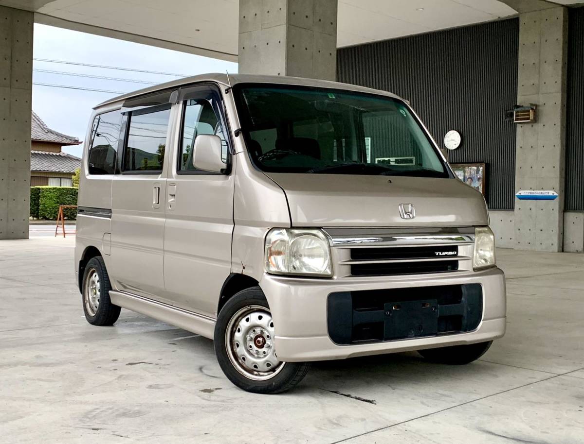 平成14年 ホンダ バモス ターボ車! 走行距離8万キロ! 機関良好! ナビ 