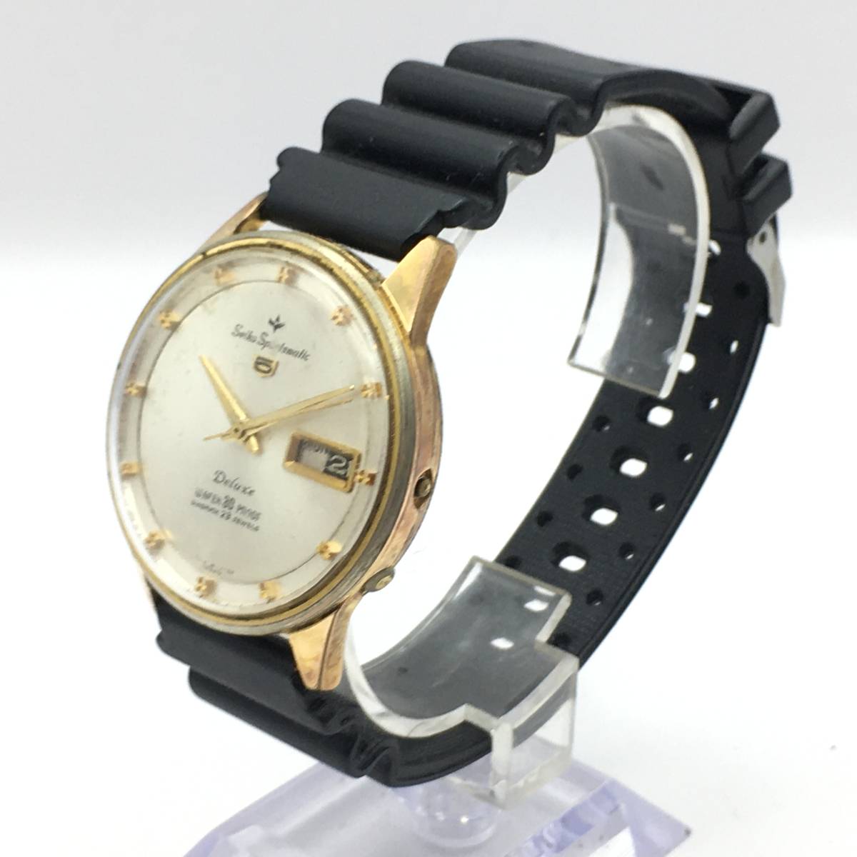 C8-44 SEIKO/セイコー スポーツマティック 5 デラックス 3針 Day-Date デイデイト メンズ 自動巻き 腕時計 7606-7981 稼働品