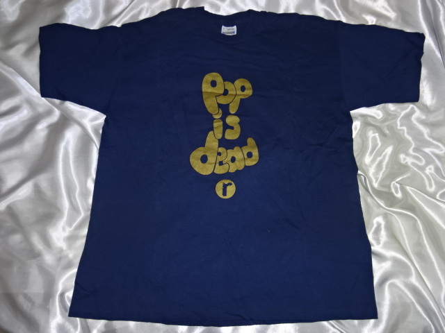 送料185円・c161□ RADIOHEAD レディオヘッド POP IS DEAD 紺色 T