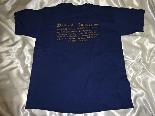 送料185円・c161□ RADIOHEAD レディオヘッド POP IS DEAD 紺色 T