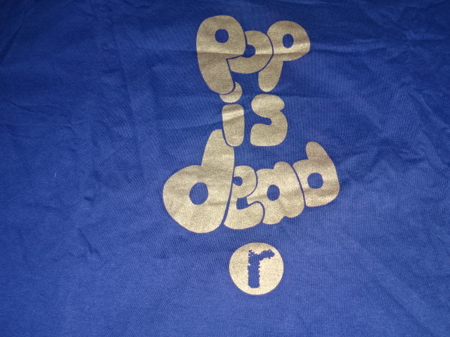 送料185円・c161□ RADIOHEAD レディオヘッド POP IS DEAD 紺色 T