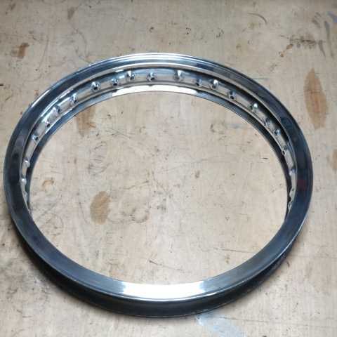 TX650　フロントリム　1.85-19 36穴　ディスクハブ用　ヤマハ純正　高砂　TAKASAGO Hリム　アルミリム 当時物　素人バフ掛けのジャンク品