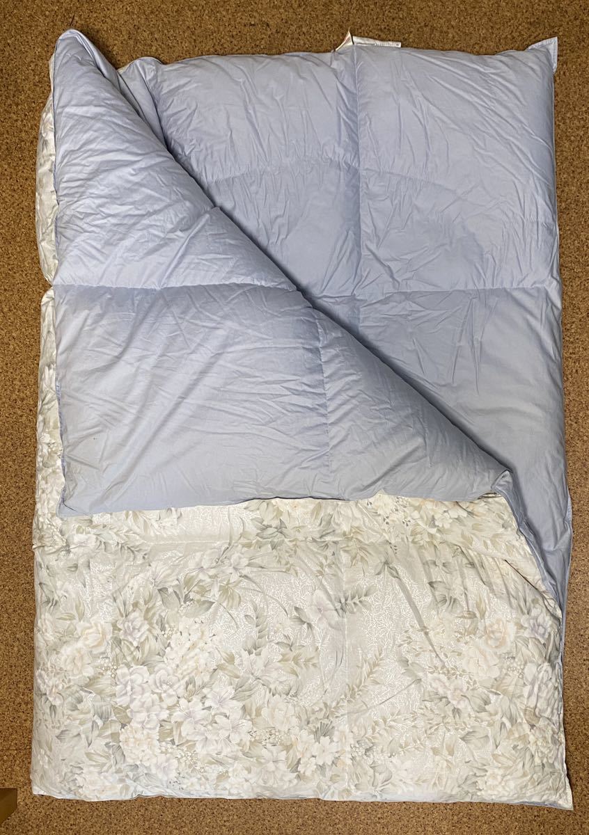 大阪西川 羽毛布団 羽毛掛けふとん 150×210cm 1.40kgシングル 中古 同