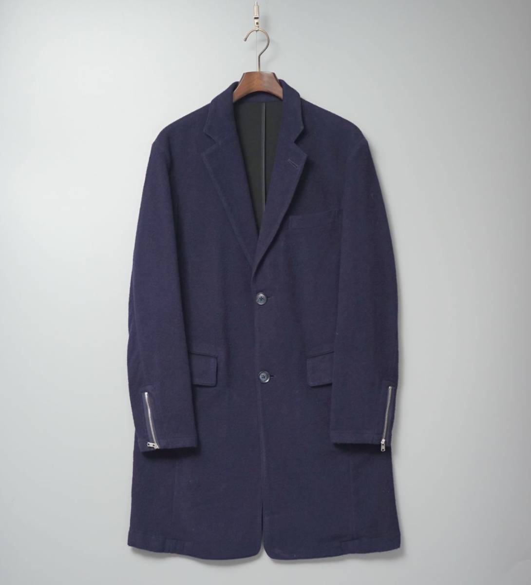 GM0873◎定価65，000円+税 nonnative ノンネイティブ サイズ1 チェスターコート OFFICER COAT C/W DOUBLE FACE SATIN NN-J2605 ネイビー系 &frasl; CONVERSE STAR MESH NONNATIVE（ノンネイティブ）&frasl; 0
