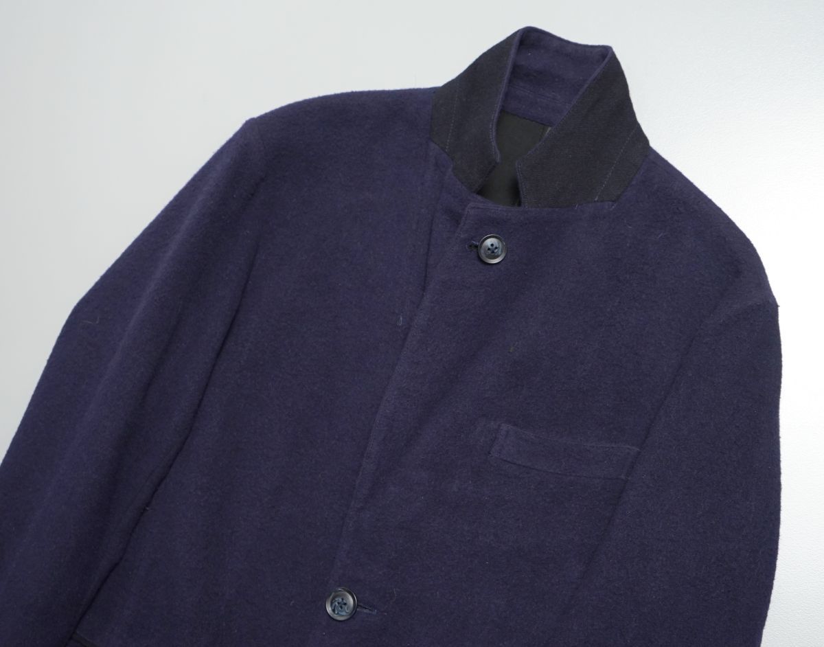 GM0873◎定価65，000円+税 nonnative ノンネイティブ サイズ1 チェスターコート OFFICER COAT C/W DOUBLE FACE SATIN NN-J2605 ネイビー系 &frasl; CONVERSE STAR MESH NONNATIVE（ノンネイティブ）&frasl; 0