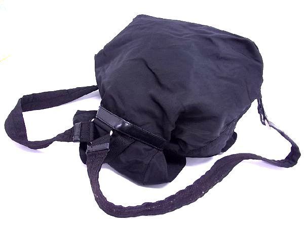 1円 PRADA プラダ テスートナイロン×レザー 巾着型 リュックサック