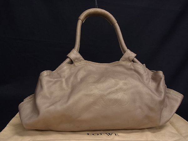 格安，SALE 1円 LOEWE ロエベ アナグラム ナッパアイレ レザー トート ハンドバッグ 手提げかばん 手持ちかばん レディース ゴールド系 BB6022クオ(ハンドバッグ)｜売買されたオークション情報、yahooの商品 女性用
