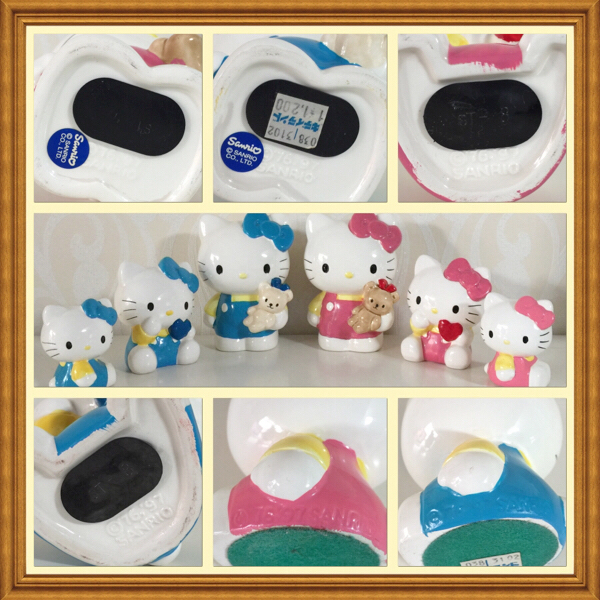 1997年製 ハローキティ 陶器 6点 貯金箱 サンリオ KITTY 大中小