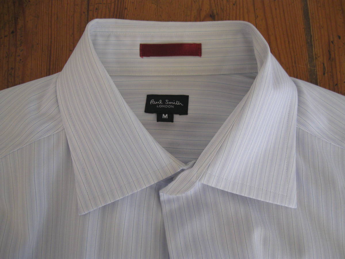 482. 良品 ポールスミス Paul Smith 長袖シャツ M～Lサイズ 薄灰 