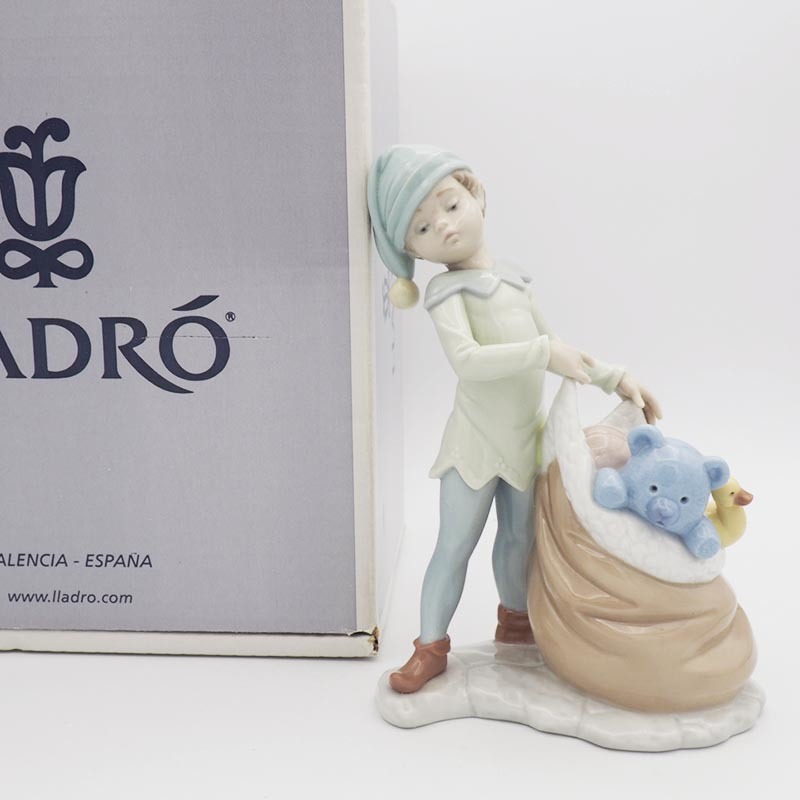廃盤】 リヤドロ LLADRO No.6894 夢いっぱいの袋 Santa's Sack Of