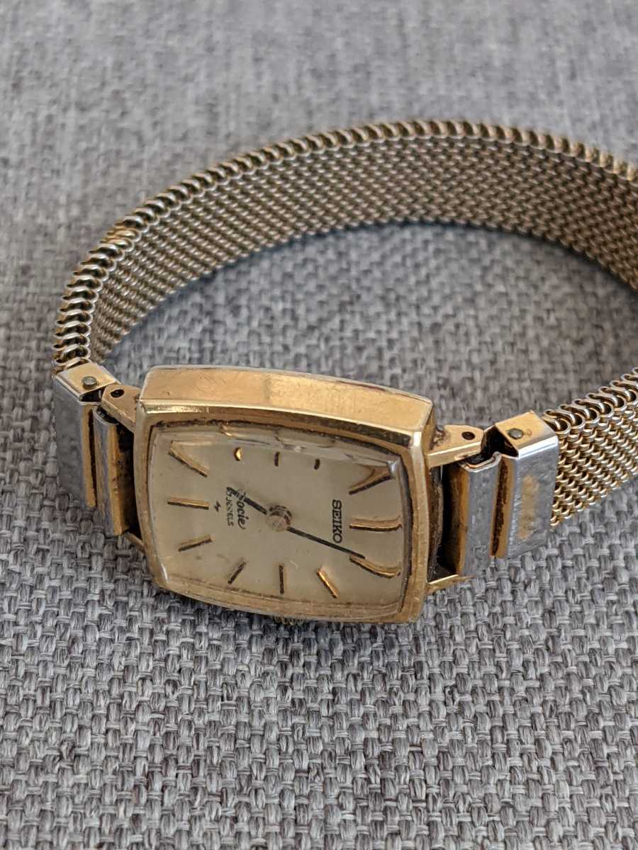 SEIKO セイコー ソシエ 11-3700 17石 金無垢 K14 手巻き 時計