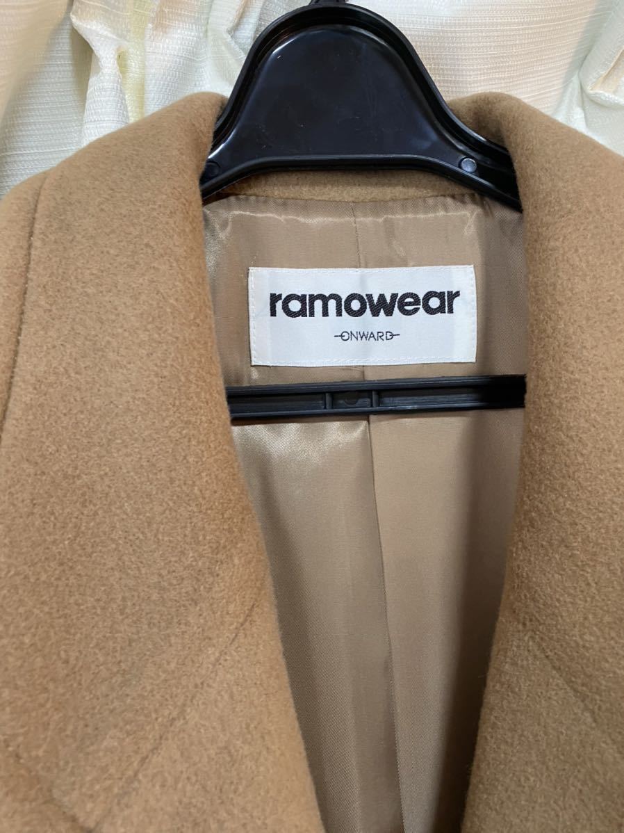ONWARD オンワード ramowear チェスターコート ウール キャメル ロング 