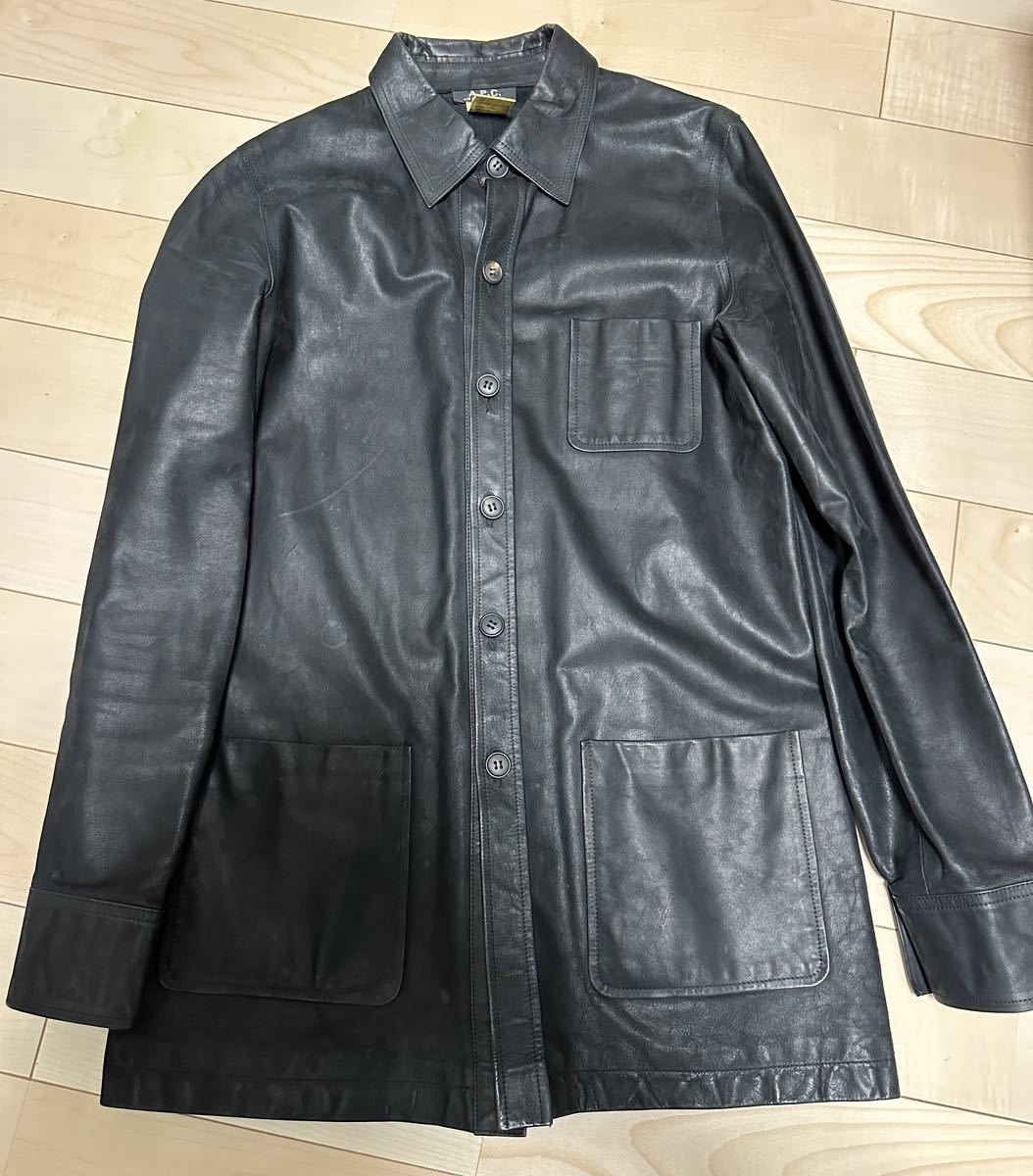 A.P.C. レザー カバーオール M アーペーセー 本革 APC フランス製