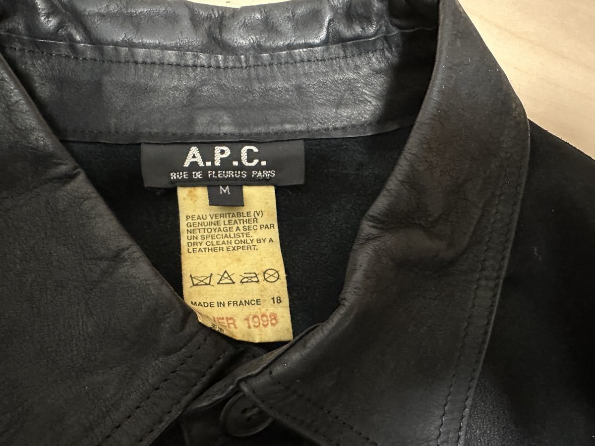 A.P.C. レザー カバーオール M アーペーセー 本革 APC フランス製