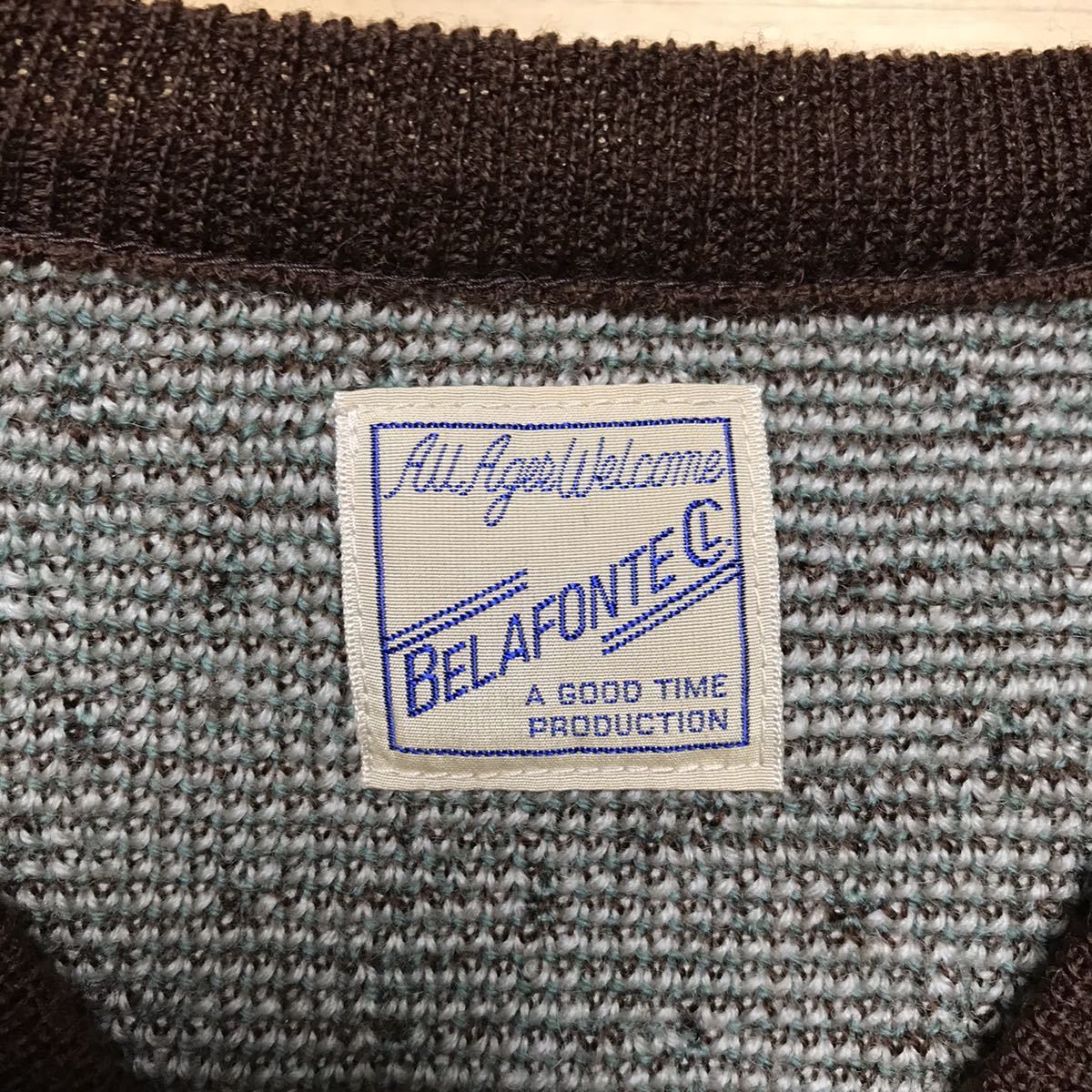美品 BELAFONTE ベラフォンテ ジャガード ニット M セーター 鴨柄