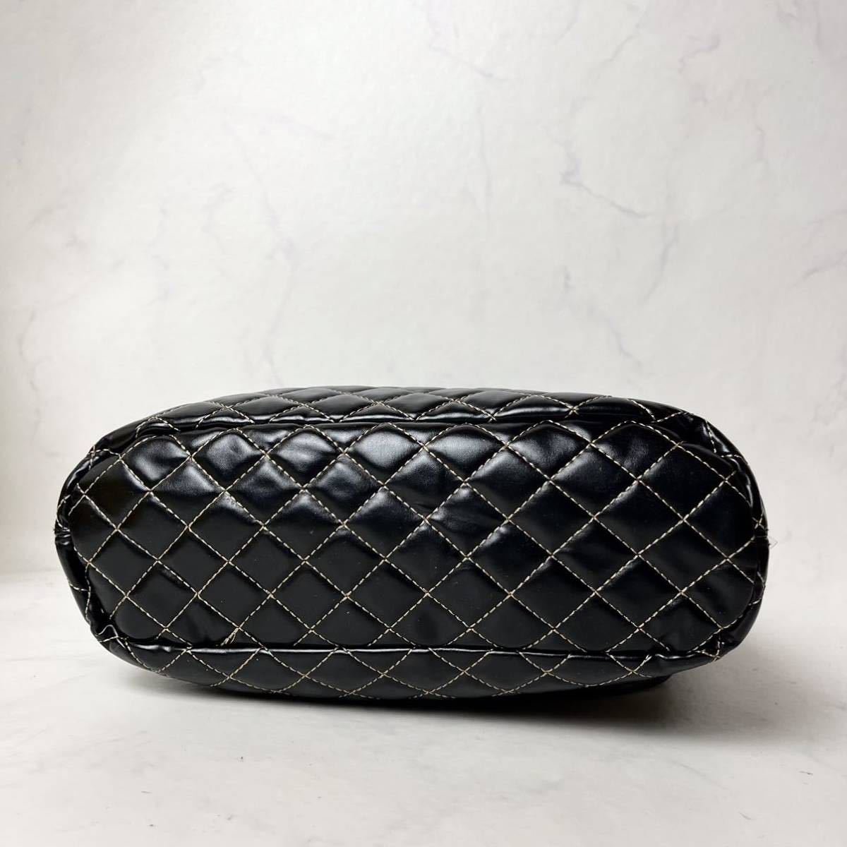 美品】CHANEL シャネル ココマーク キルティング PVC レザー トート 