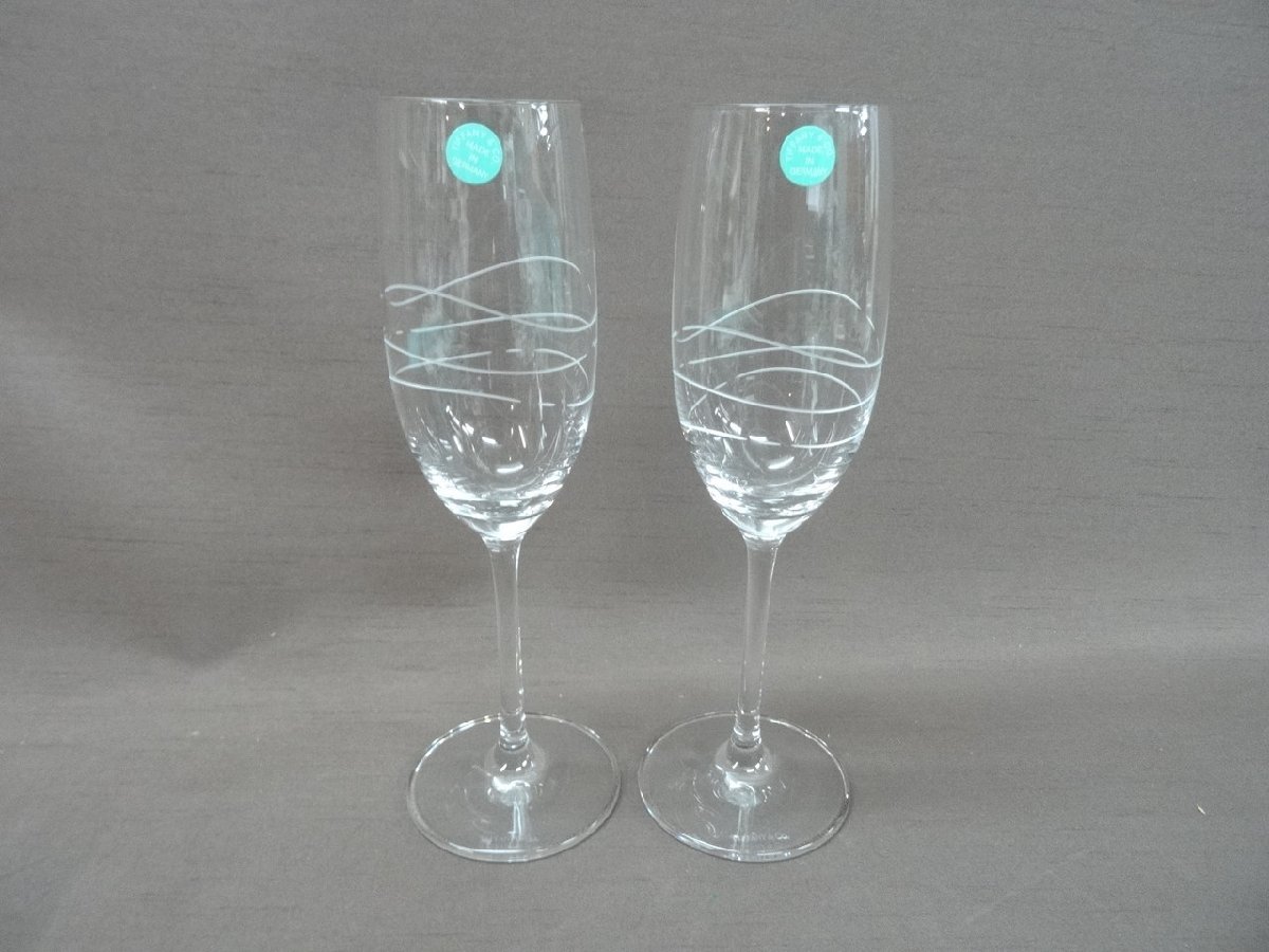 N-3363】未使用 Tiffany & Co ティファニー グラス ペア 2客セット 箱 