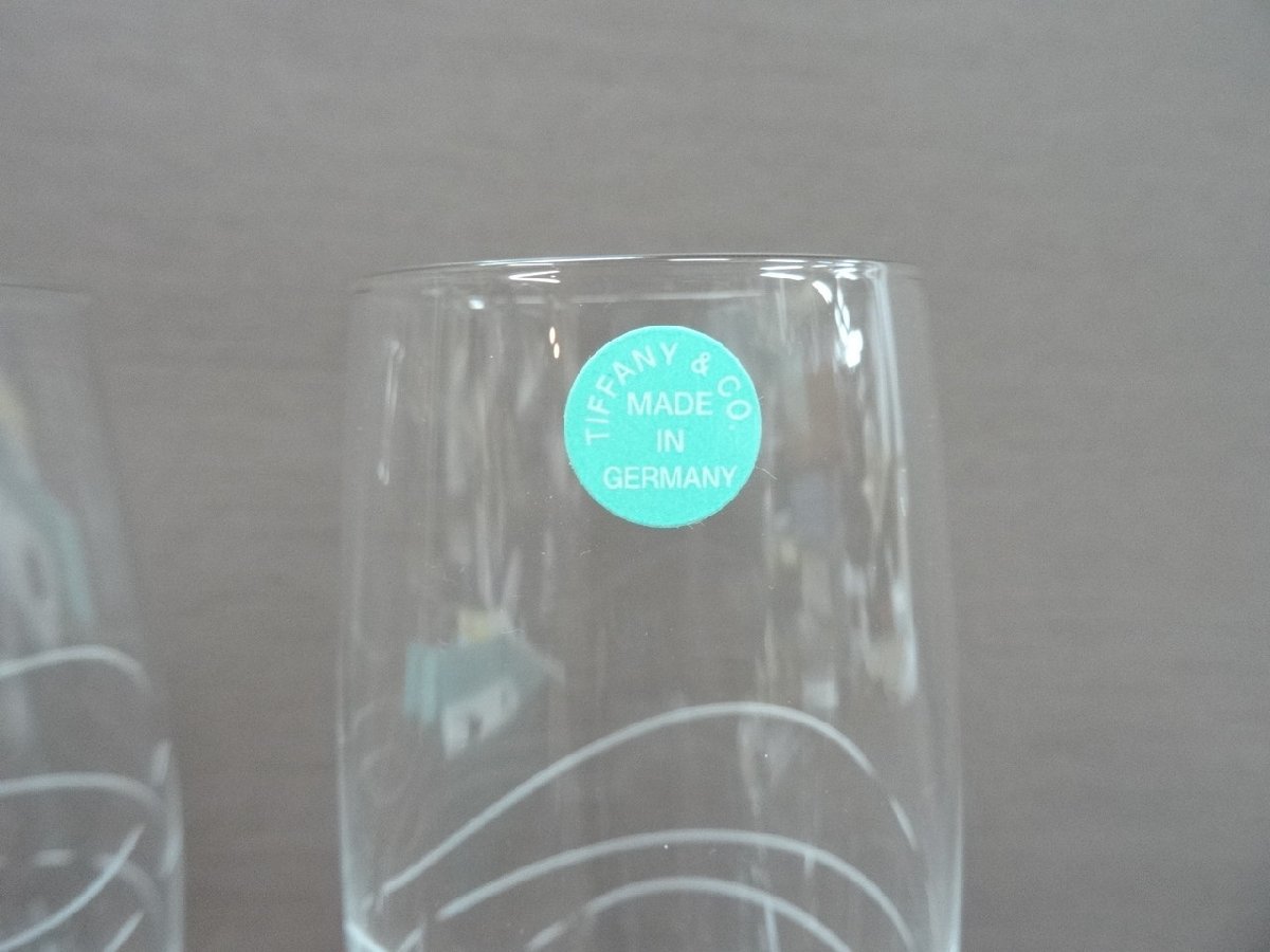 N-3363】未使用 Tiffany & Co ティファニー グラス ペア 2客セット 箱 
