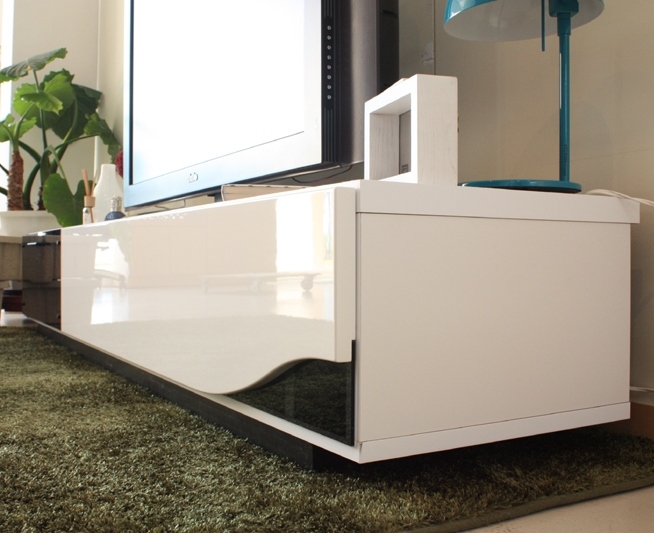 テレビ台180cm 75インチ対応 ホワイト鏡面 完成品 日本製 テレビボード