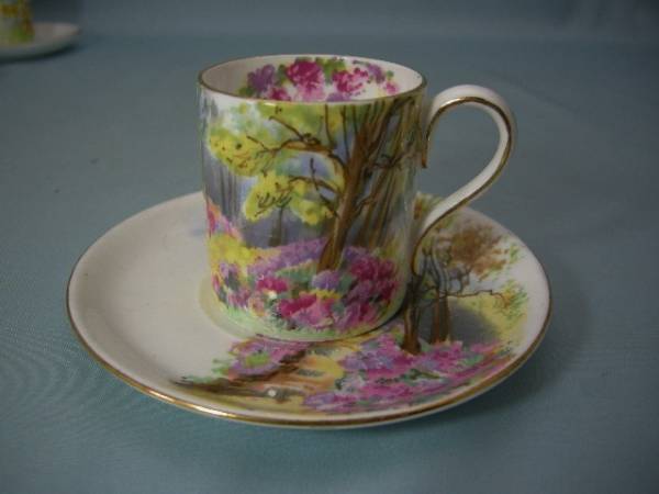 ENGLANDShelleyシェリーデミ　カップ＆ソーサー 1945