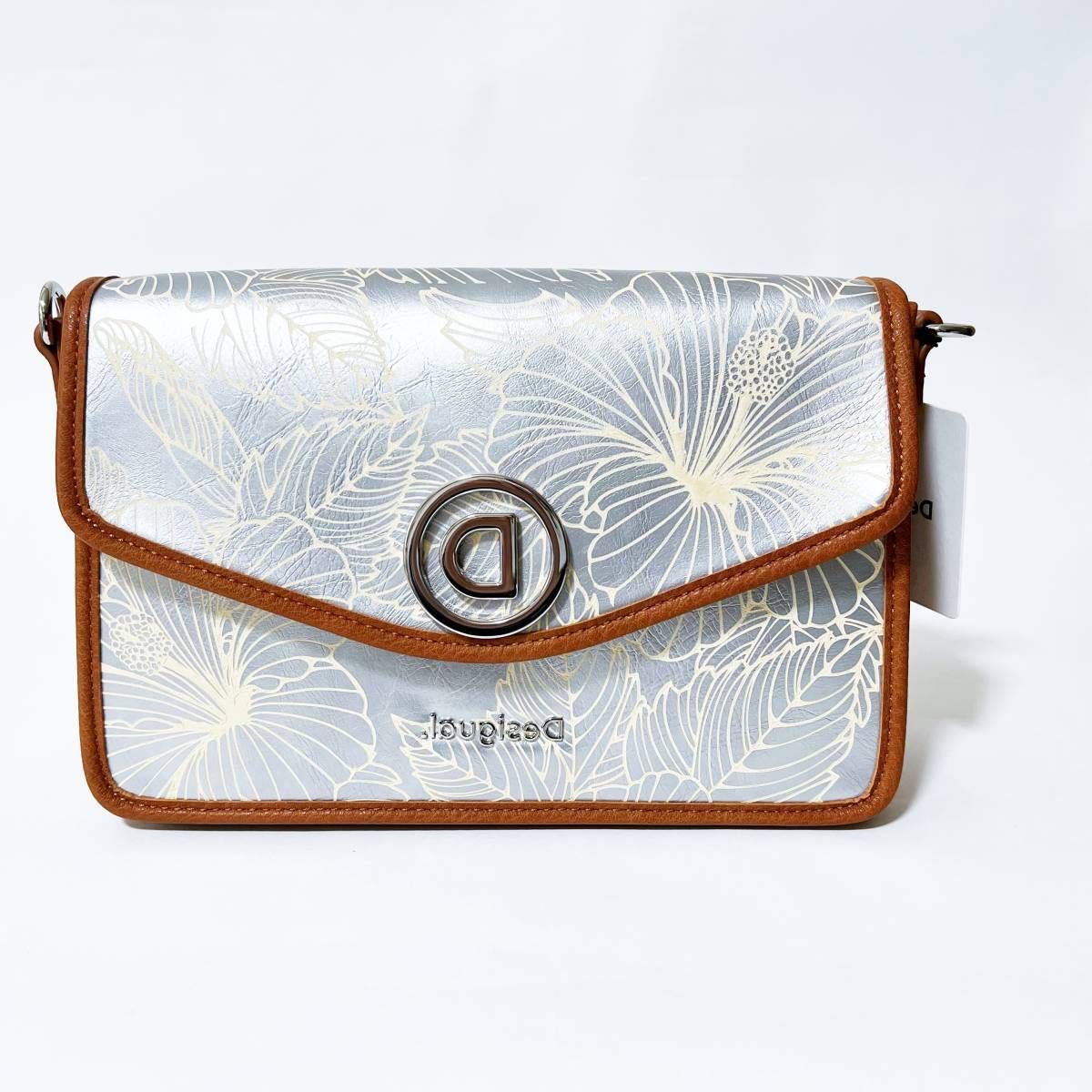 Desigual デシグアル ショルダーバッグ 花柄 白 フラワーショルダー 