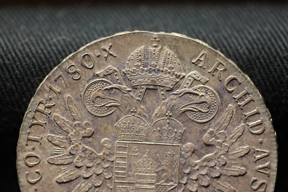 B2731） 古銭 オーストラリア 1ターラー銀貨 1780年 マリアテレジア 外国コイン 銀貨 古貨幣 某有名コレクターからの委託品 オーストリア  マリアテレジア 銀貨 ピースダラー 1ドル銀貨 2ターラー銀貨
