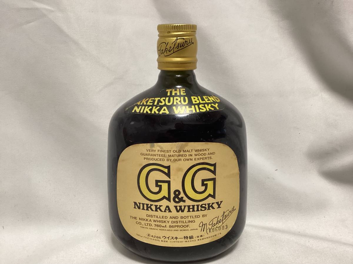 □NIKKA WHISKY TAKETURU BLEND G＆G 特級 760ml 43％ 未開栓 Nikka