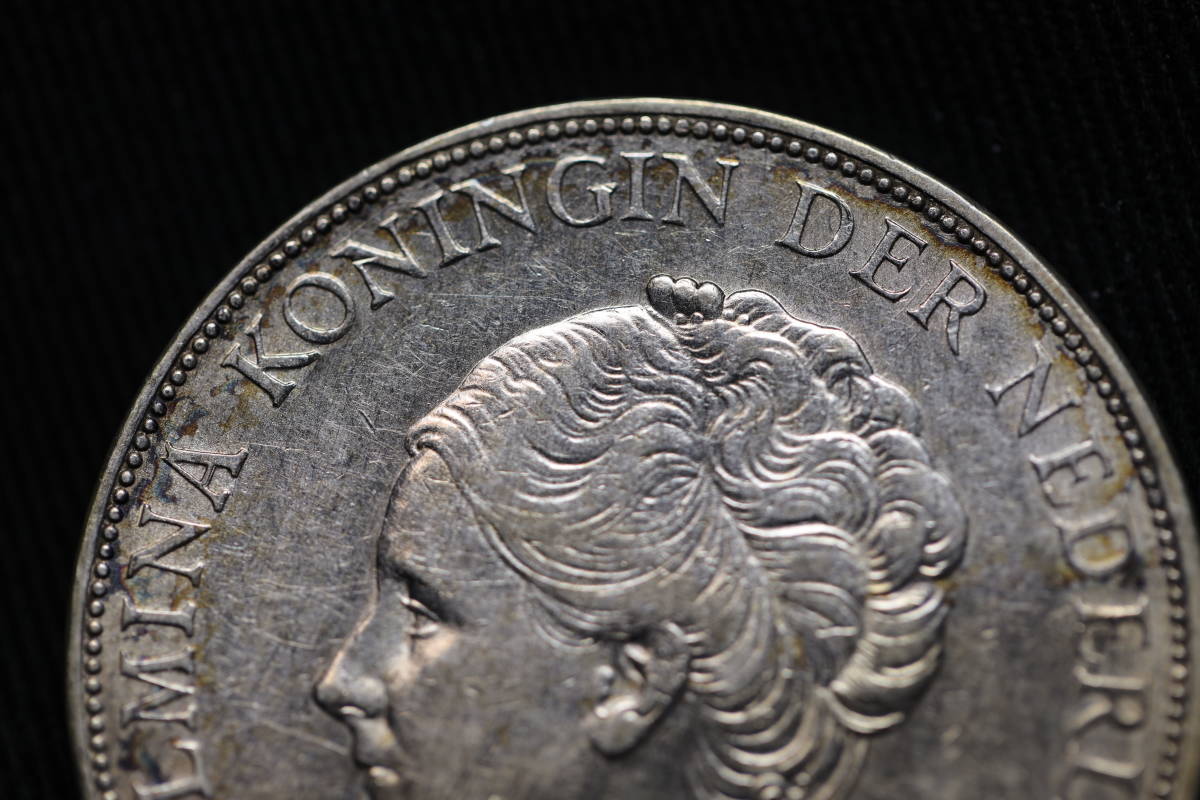 B2899）古銭 1931年 オランダ銀貨 2.5グルデン オランダ硬貨 外国