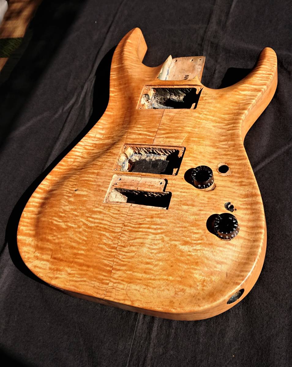 ESP 虎目メイプル ボディー （ESPっぽいボディー トラ目メイプルトップ 