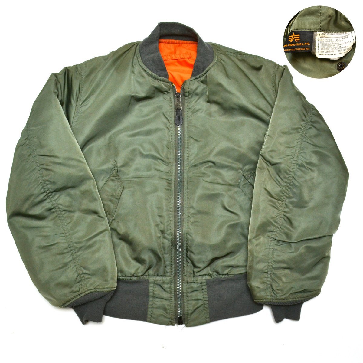90年代 ALPHA INDUSTRIES アルファ MA-1 USA製 ALPHA USA製 90s MA-1 アルファ フライトジャケット 90年代 アルファ