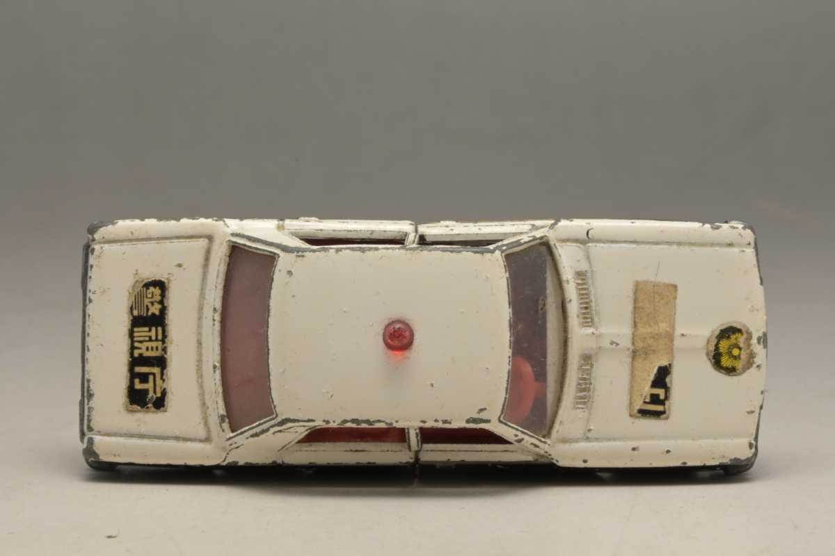 □70年代 当時物 黒箱 トミカ トヨタクラウン パトカー 最初期Aタイプ