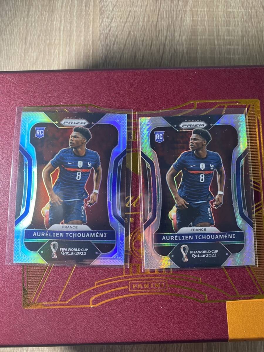Aurelien Tchouameni チュアメニ 2枚セット 2022 Panini Prizm FIFA World Cup Qatar Silver Hyper Prizm