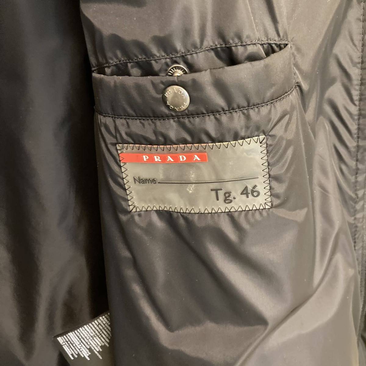 送料込) PRADA プラダ コート 46 ナイロン スポーツライン メンズ men