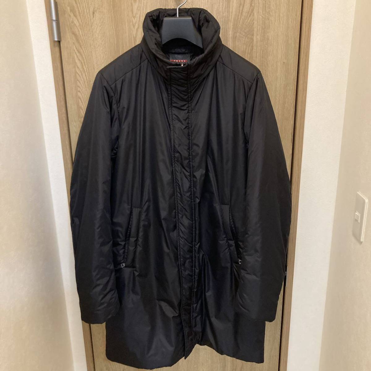 PRADA プラダ Art SGA294 中綿 ナイロン コート ブラック系 Tg.52 