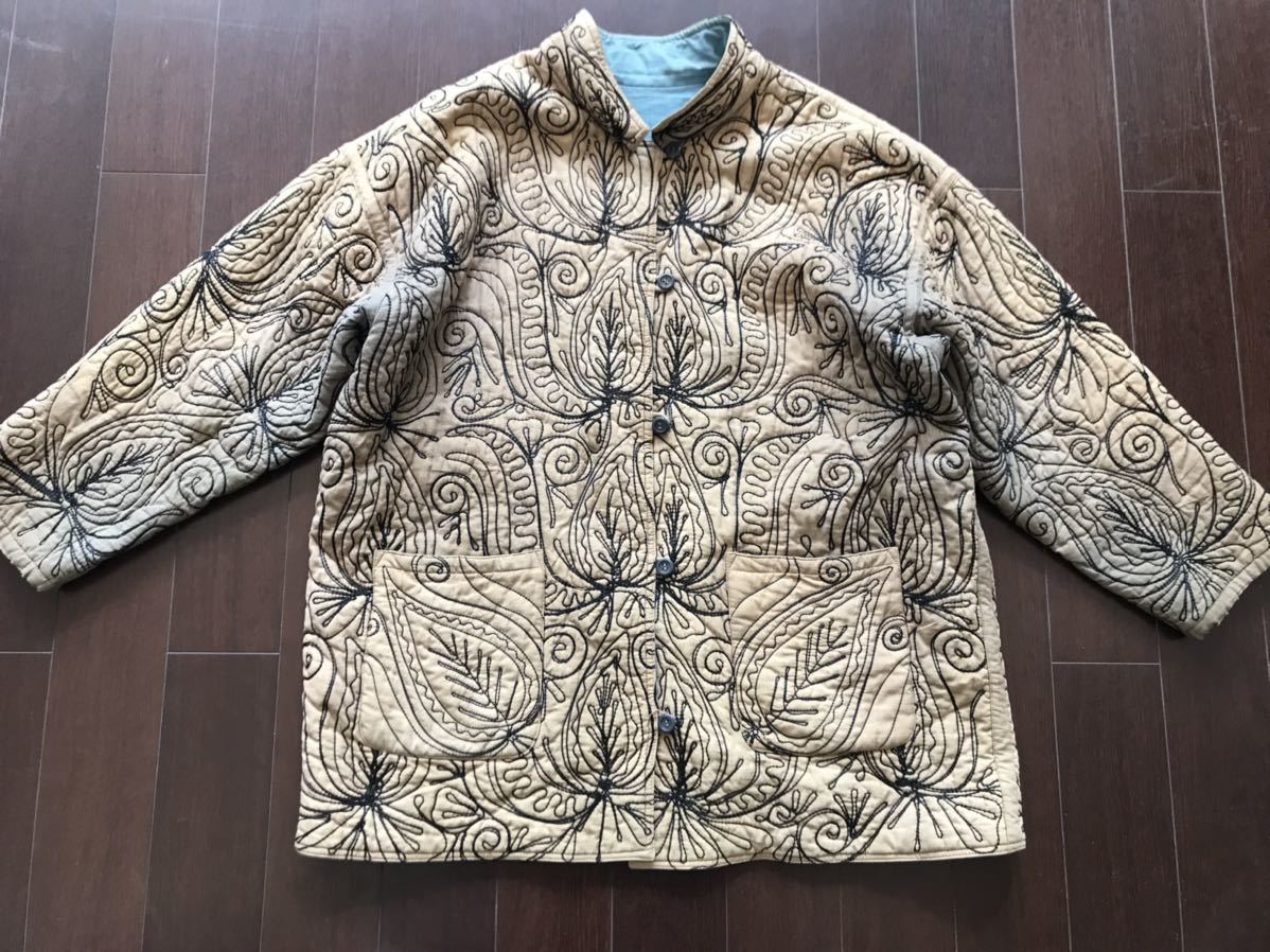 ＜Swamy＞ヴィンテージ チェーンステッチ総刺繍 リバーシブルジャケット インド製