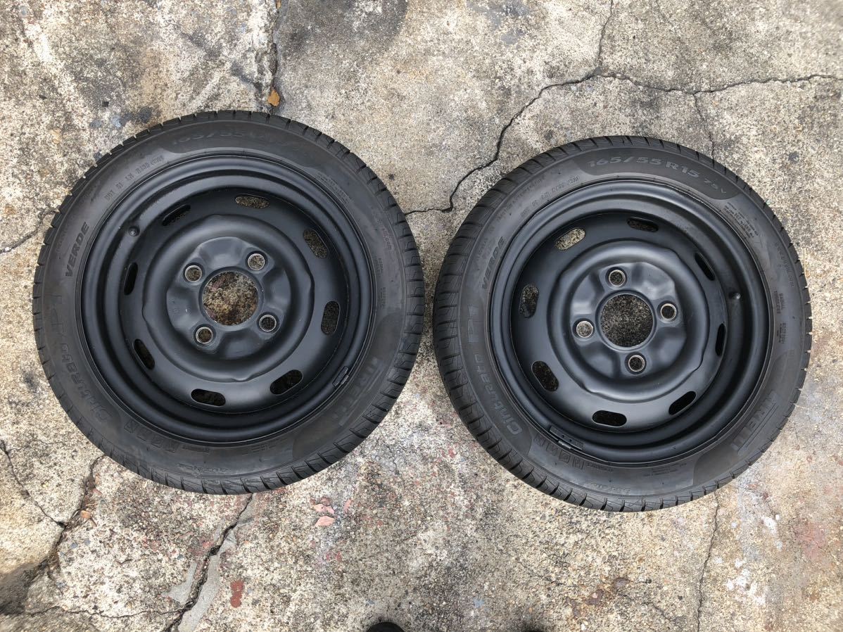 空冷VW 純正スチールホイール 15インチ 4穴 4.5J 2本(パーツ)｜売買 