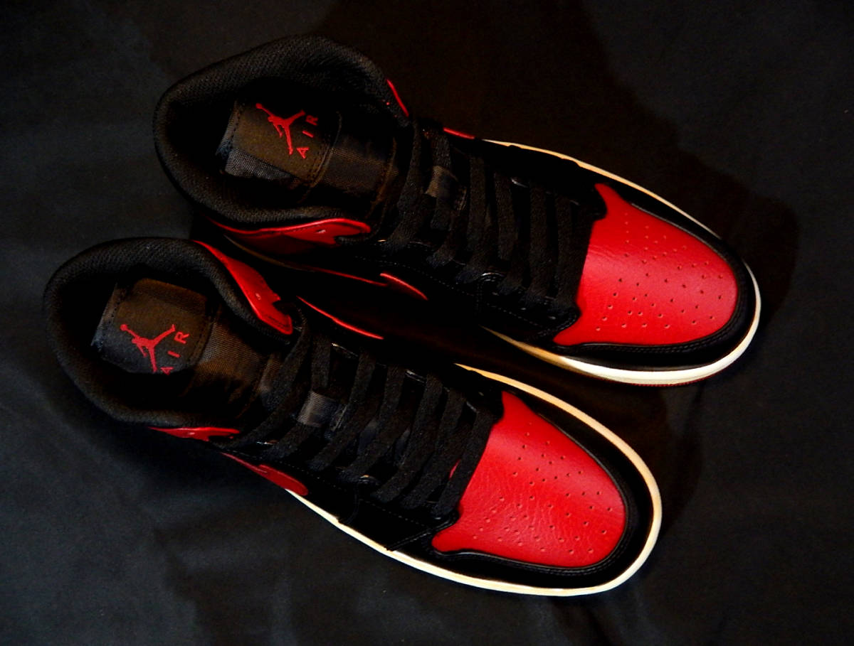 ◇ NIKE ナイキ AIR JORDAN 1 MID BRED エアジョーダン1 US10 28 