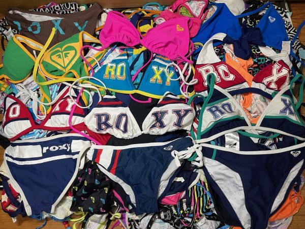 整理品リサイクル】女子水着すべてROXY☆ビキニセット＆ROXYブラトップ 