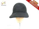 ステラマッカートニー キャップ 58 美品 黒 ウール