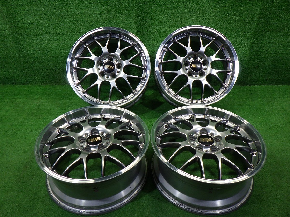中古 18インチ 18×7.5J 5穴 BBS RS908 社外 アルミホイール 4本セット 