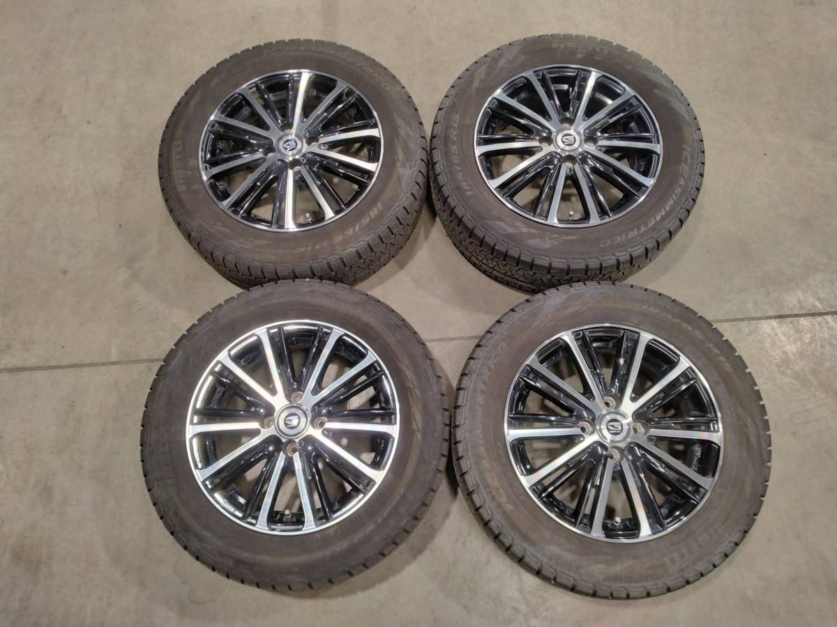 185/65R15 スタッドレスタイヤ 2018年11月、残り5mm 格安］weds GYCE 