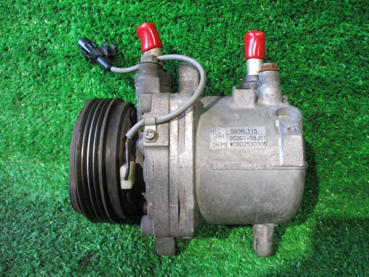 92P ◆ワゴンR[MH22S]/MRワゴン[MF22S]/モコ[MG22S]エアコンコンプレッサー[95201-58J01]◆