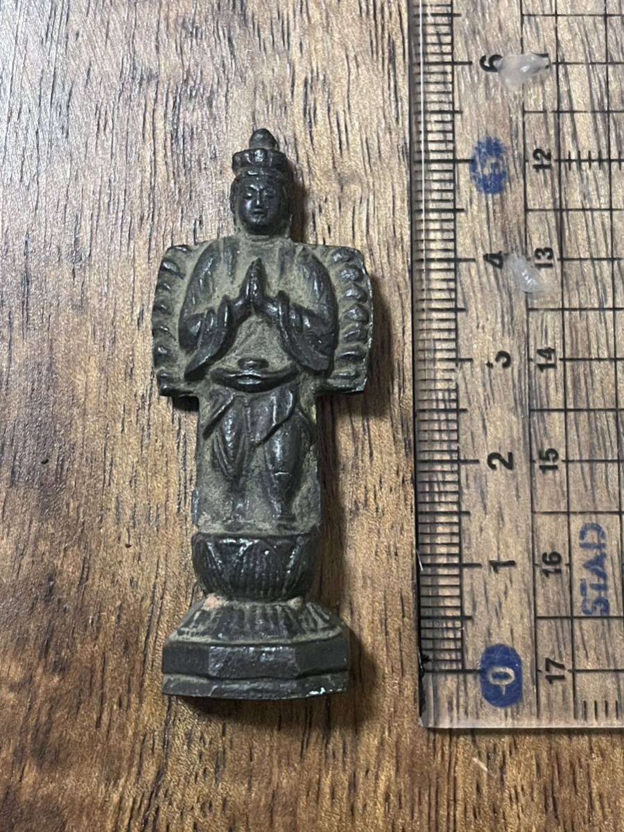 ∴古∴【唐銅 六角 花入】平吉 池坊 立花 花生 花器 華道 約25cm 14