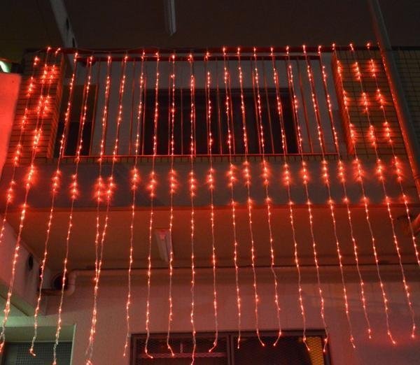 訳あり 赤 1個セット 特注KINGサイズ 1104灯ナイアガラ LEDイルミネーション クリスマス 電装品 屋外照明 レッド red